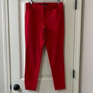 The Limited Bright Red Ideal Stretch Ankle Pants, Size 6